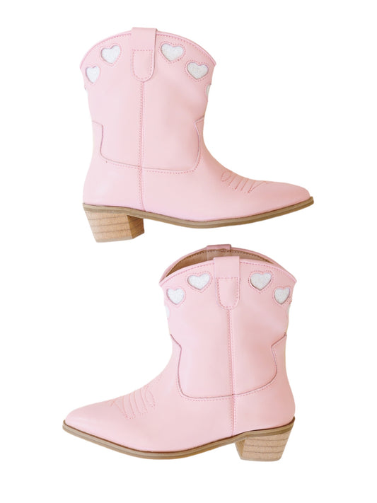 Pretty in Pink Heart Cowgirl Boots