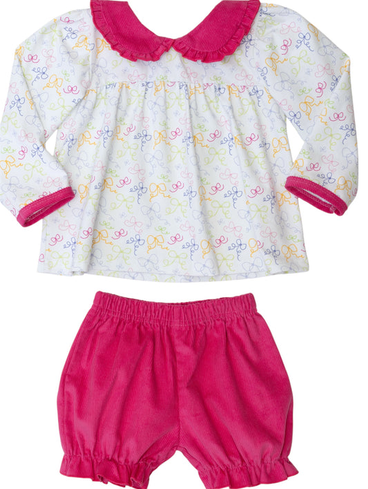 festive bows bloomer set