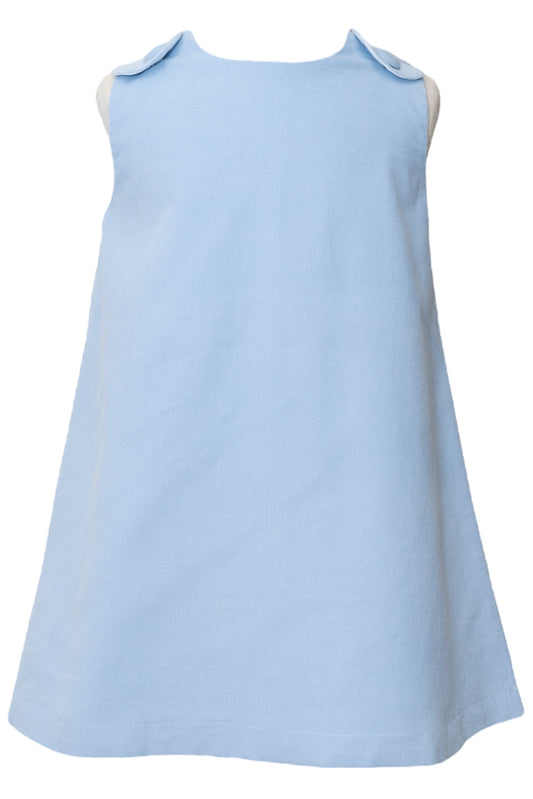 Blue Cord Jumper Dress
